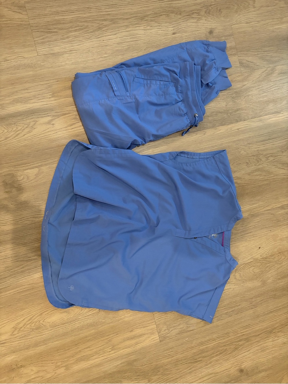 healing hands Women's Scrub Top and Pants Set in Periwinkle Blue